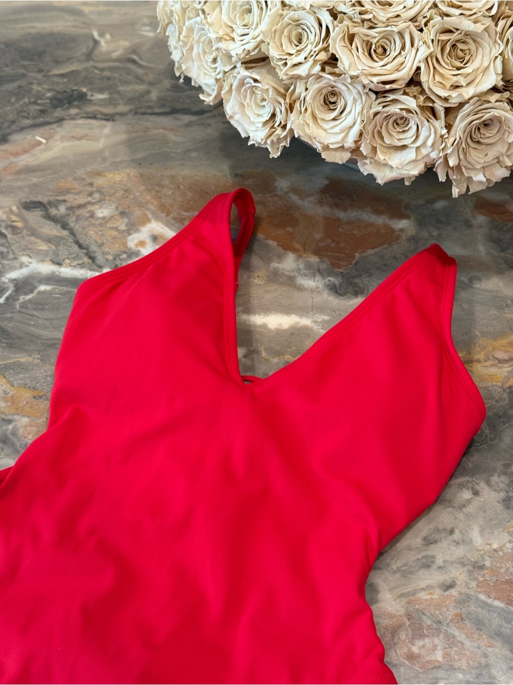TA3 Plungey High Cut Sculpting One Piece Swimsuit Red XS/Short - Picture 3 of 7